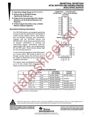 SN74BCT2244DWRG4 datasheet  